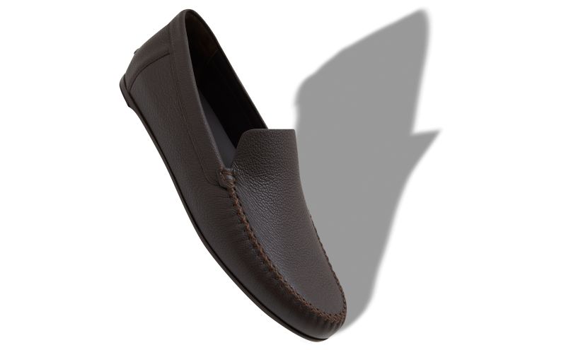 Alder, Dark Brown Calf Leather Slippers - €850.00 
