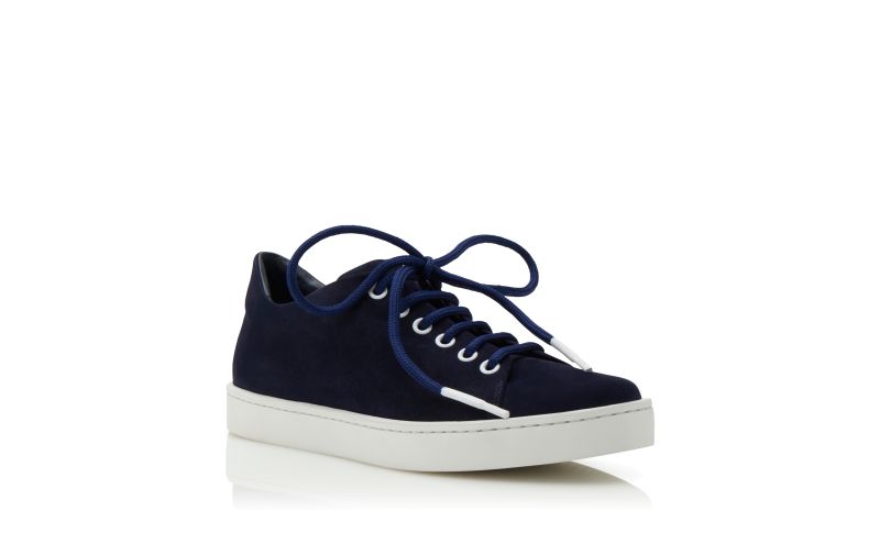 Semanada, Navy Blue Suede Low Cut Sneakers - CA$895.00