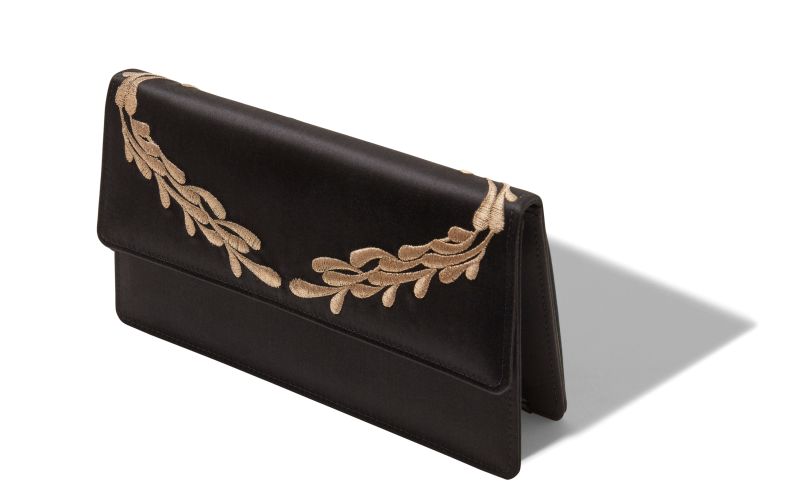 Capremba, Black and Gold Satin Clutch - US$2,285.00