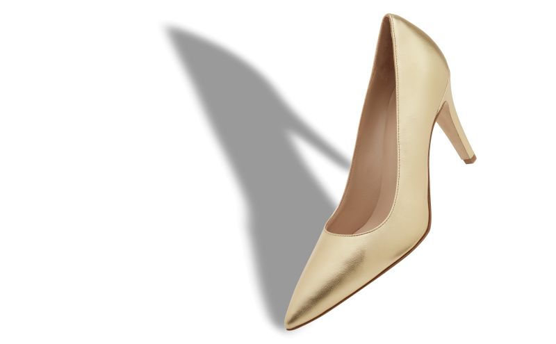 Nelirapla, Gold Nappa Leather Pumps  - US$795.00