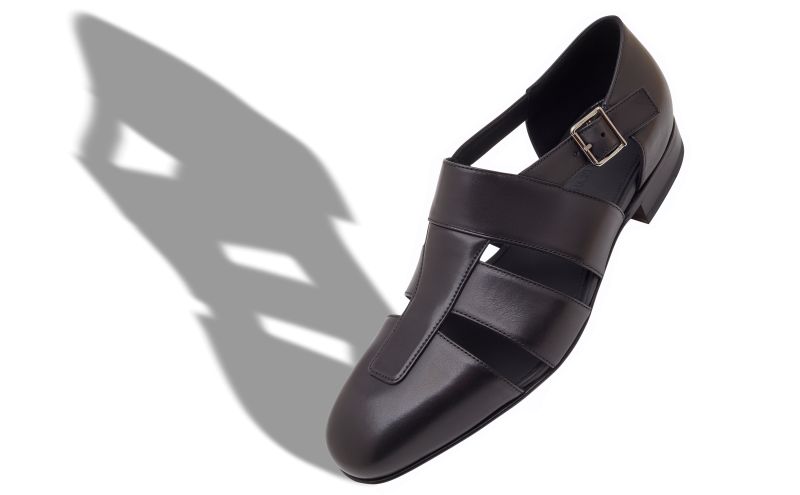 Hickory, Black Calf Leather Sandals - AU$1,665.00