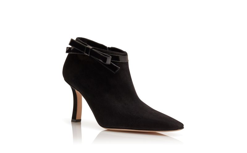 Makepla, Black Suede Bow Detail Shoe Booties - €1,025.00
