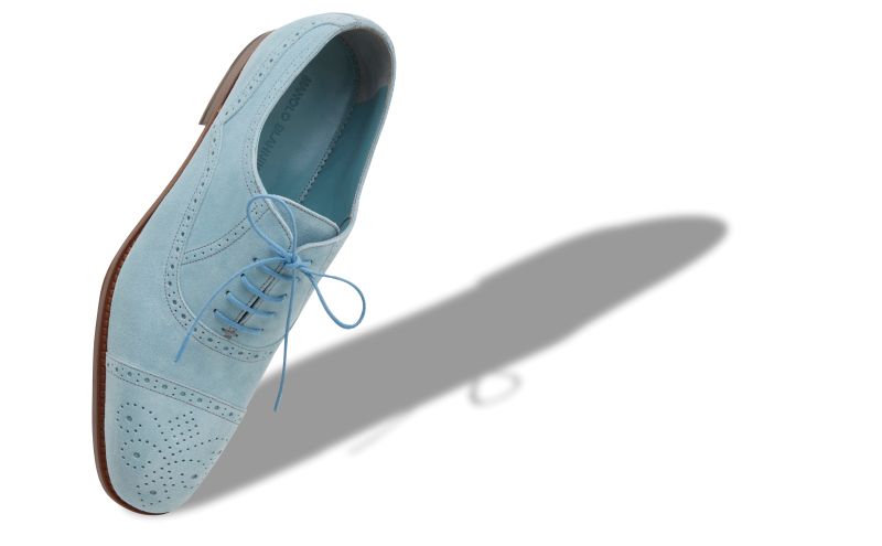 Witney, Light Blue Suede Lace Up Oxfords - US$845.00 