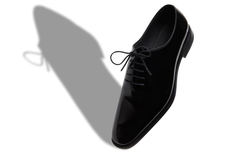 Snowdon, Black Patent Leather Lace-Up Shoes - AU$1,515.00