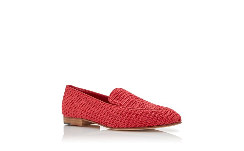 Pitakara, Red Raffia Loafers - £645.00