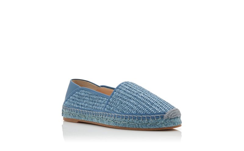 Espadra, Light Blue Raffia Espadrilles - US$338.00