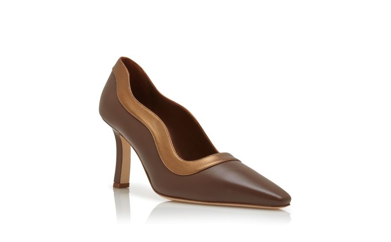 Abibas, Brown and Bronze Nappa Leather Pumps - AU$1,635.00