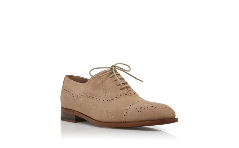 Witney, Light Beige Suede Cap Toe Oxfords - €845.00