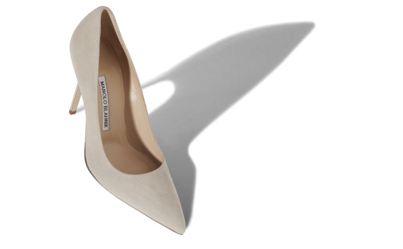 Designer Stone Suede Pointed Toe Pumps