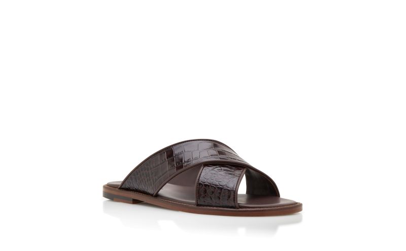 Otawi, Dark Brown Calf Leather Sandals  - €625.00
