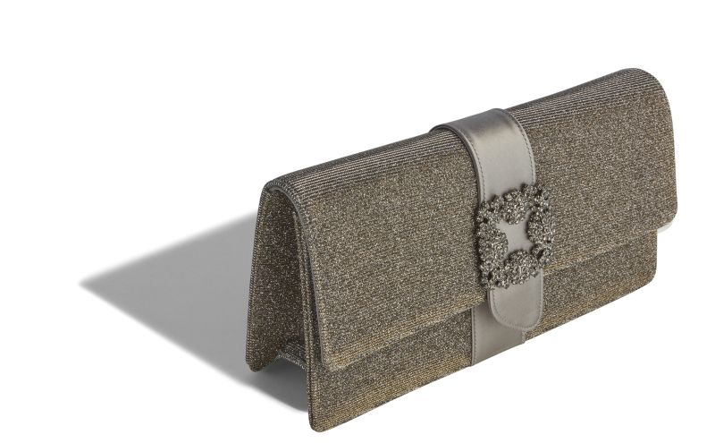 Capri glitter, Dark Gold Glitter Jewel Buckle Clutch - CA$2,245.00