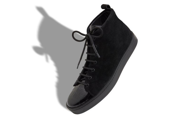 Semanadohi, Black Calf Leather Lace Up Sneakers - AU$1,175.00