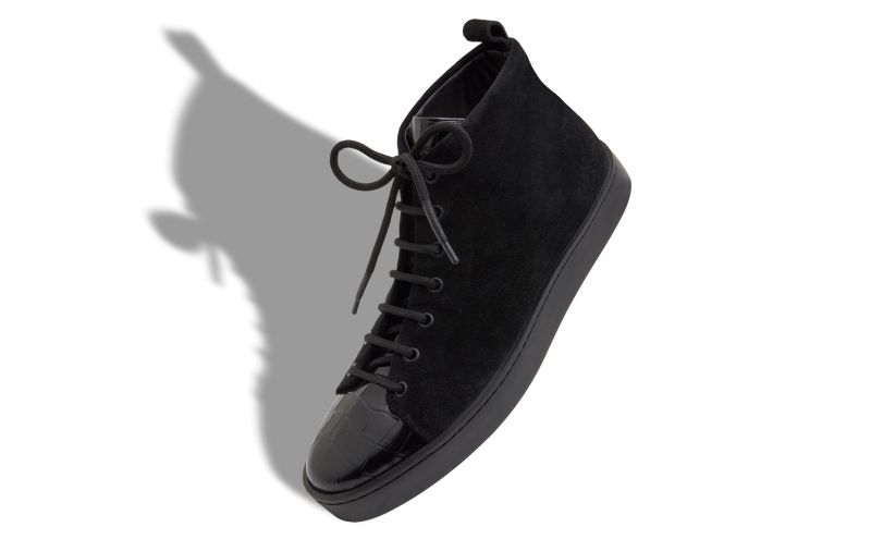 Semanadohi, Black Calf Leather Lace Up Sneakers - £575.00