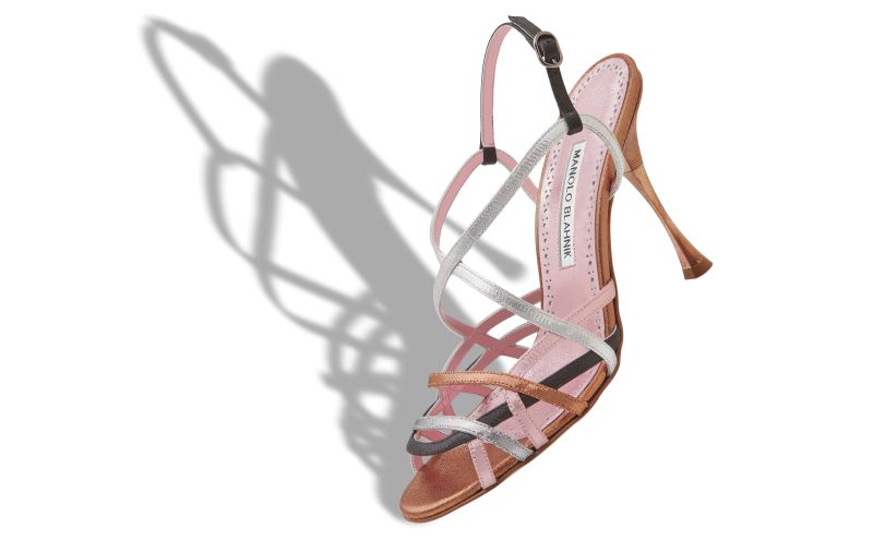 Rayaah, Multicoloured Cotton Slingback Sandals - AU$968.00