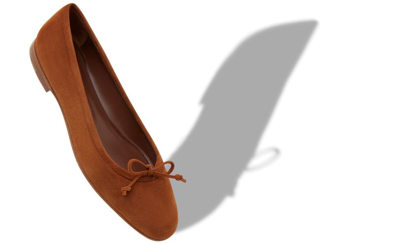 Veralli, Brown Suede Ballerina Flats - US$725.00 