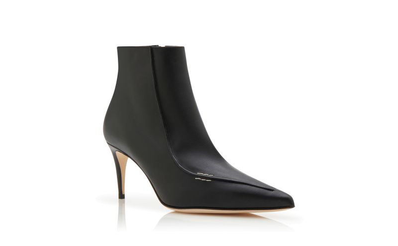 Merasa, Black Calf Leather Ankle Boots - CA$1,395.00