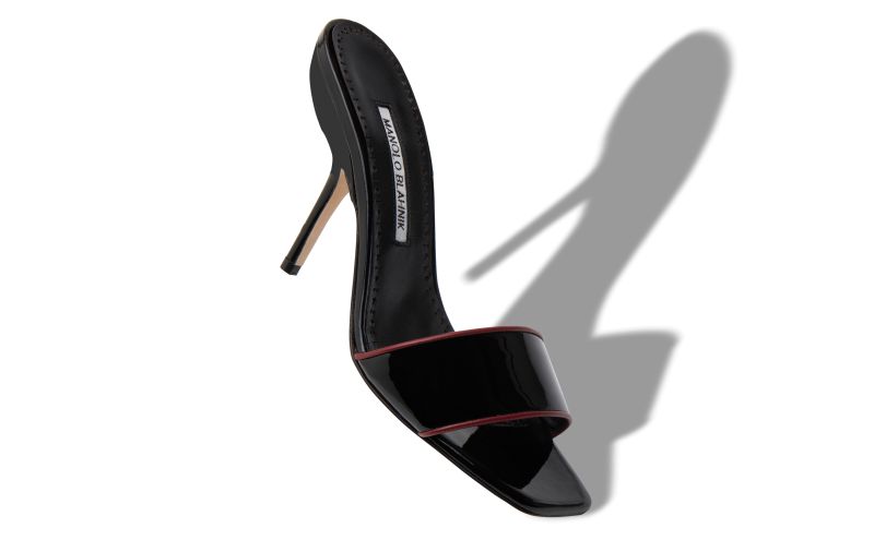 Helamu, Black Patent Leather Open Toe Mules  - US$745.00 