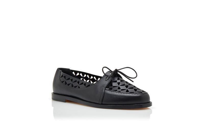 Delirium, Black Calf Leather Cut Out Loafers  - AU$1,735.00
