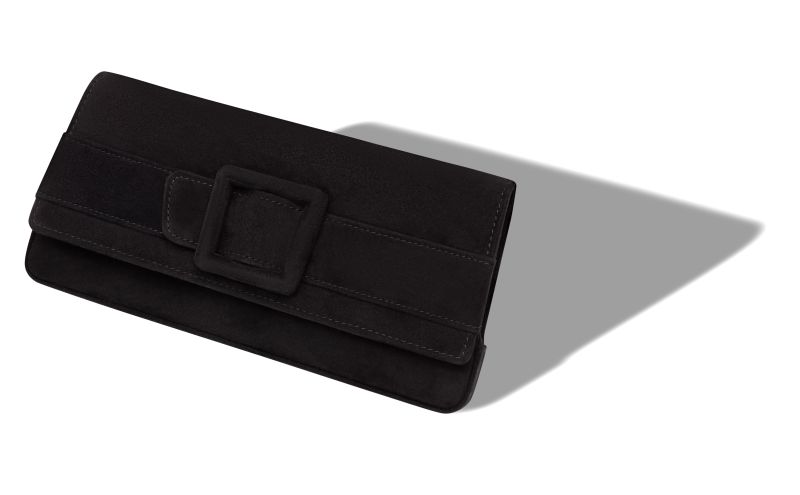 Maygot, Black Suede Buckle Clutch - £1,295.00 