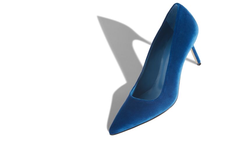 Bb velvet 70, Blue Velvet Pointed Toe Pumps - AU$807.00