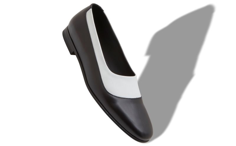 Larch, Black and White Calf Leather Loafers - CA$638.00 