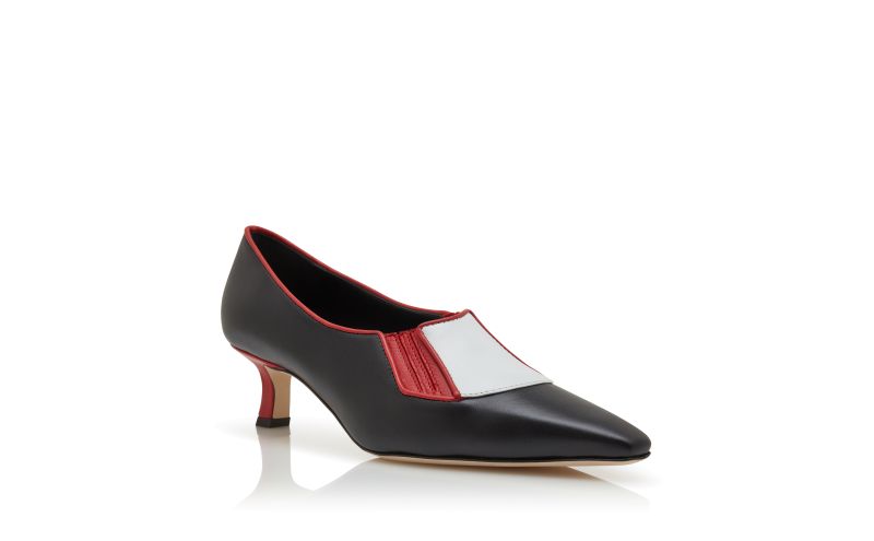 Diodoros, Black, Red and White Calf Leather Shoe Booties - €935.00