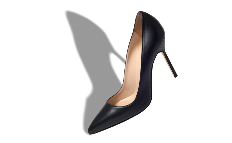 Bb, Black Nappa Leather Pointed Toe Pumps - £595.00
