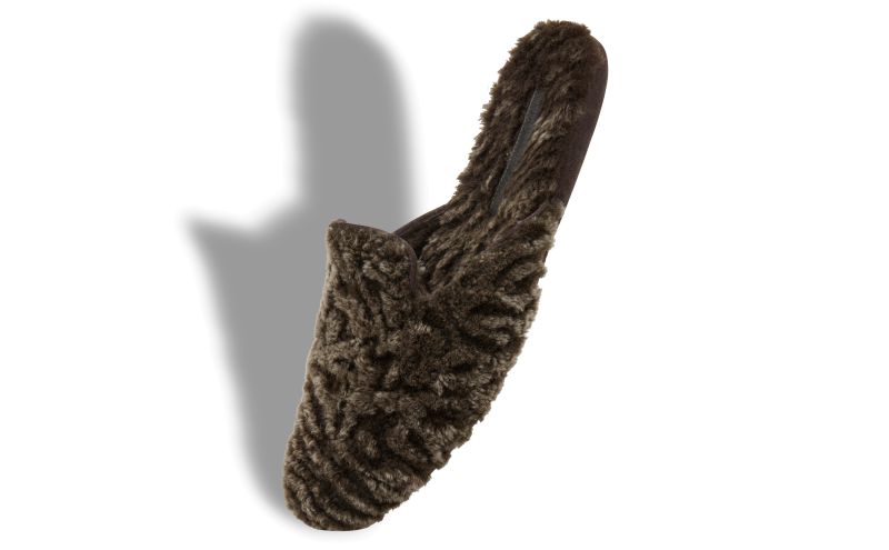 Montague, Brown Shearling Slippers - US$695.00