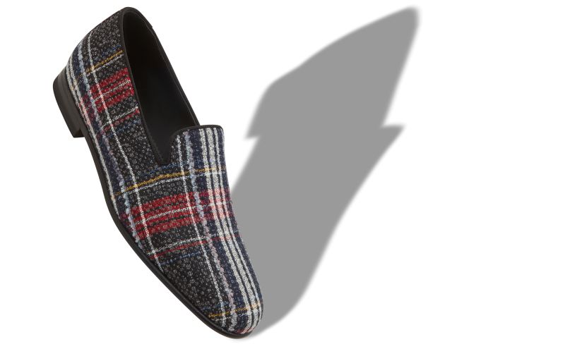 Mario, Grey Tartan Loafers - CA$558.00 