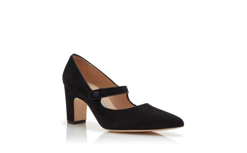Campariba, Black Suede Mary Jane Pumps - €815.00