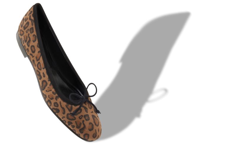 Veralli, Brown Suede Animal Print Ballerina Flats   - AU$1,205.00 