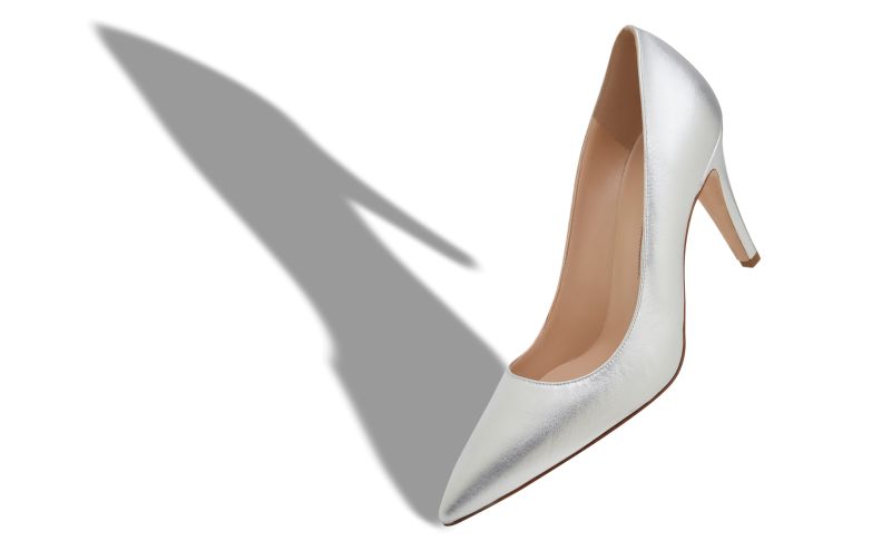 Nelirapla, Silver Nappa Leather Pumps - CA$1,035.00