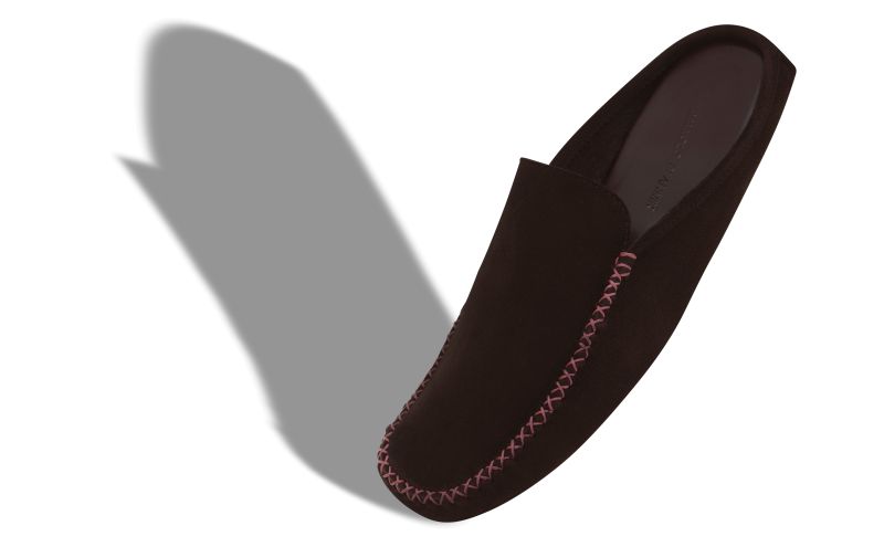 Crawford, Dark Brown Suede Slippers - AU$1,095.00