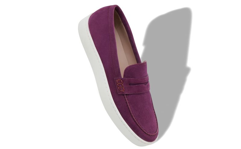 Ellis, Dark Purple Suede Slip-On Loafers - CA$523.00 