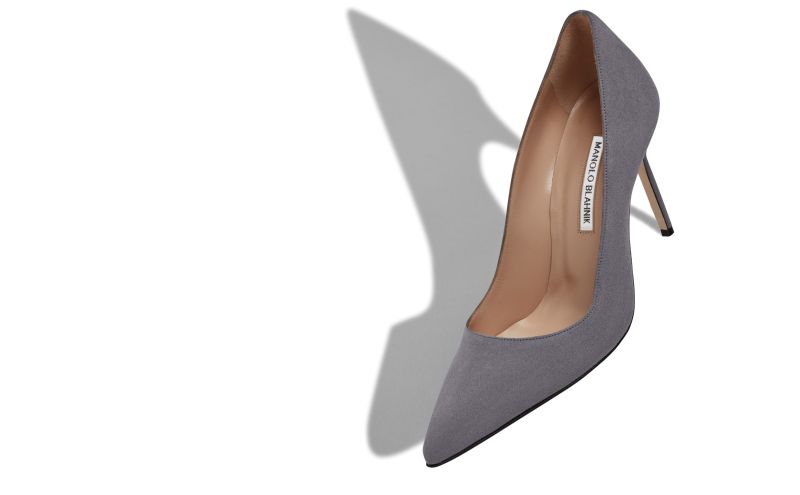 Bb, Grey Suede Pointed Toe Pumps - US$725.00