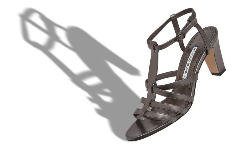 Riranhi, Graphite Nappa Leather Ankle Strap Sandals - €825.00