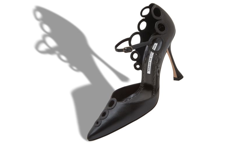 Akbarak, Black Nappa Leather Pointed Toe Pumps - AU$988.00