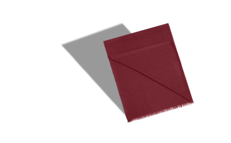 Iona, Dark Red Superfine Cashmere Scarf - US$325.00