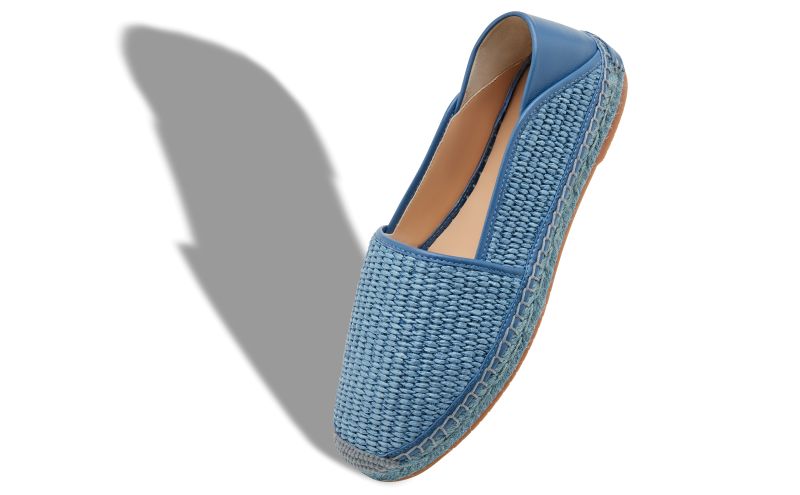 Espadra, Light Blue Raffia Espadrilles - US$338.00