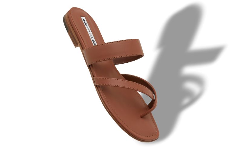 Susa, Brown Calf Leather Flat Sandals - CA$965.00 