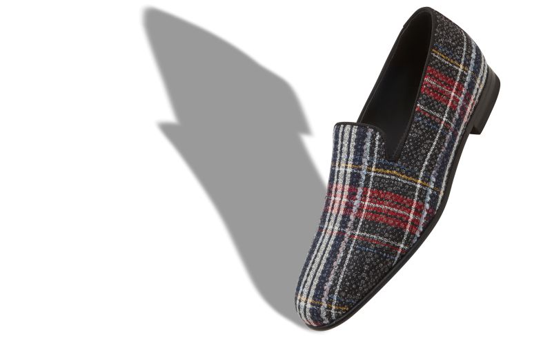 Mario, Grey Tartan Loafers - CA$558.00