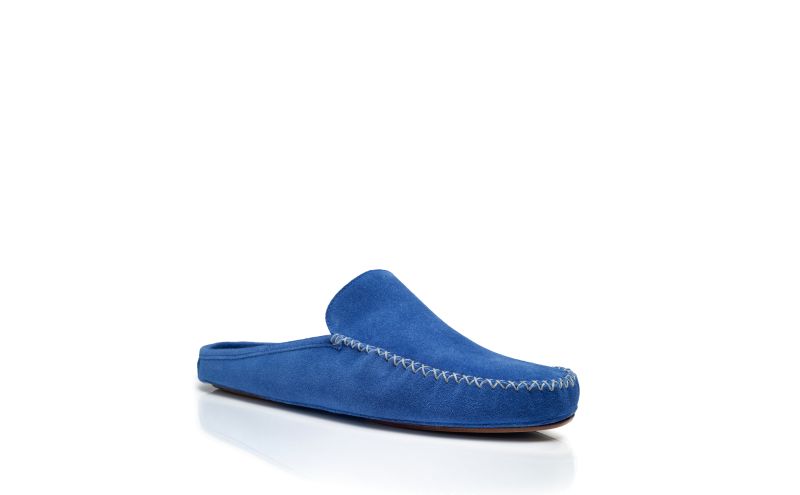 Crawford, Blue Suede Slippers - US$323.00