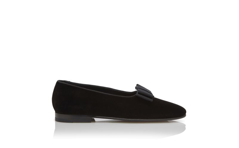 Side view of Toro, Black Velvet Opera Pumps - CA$1,135.00