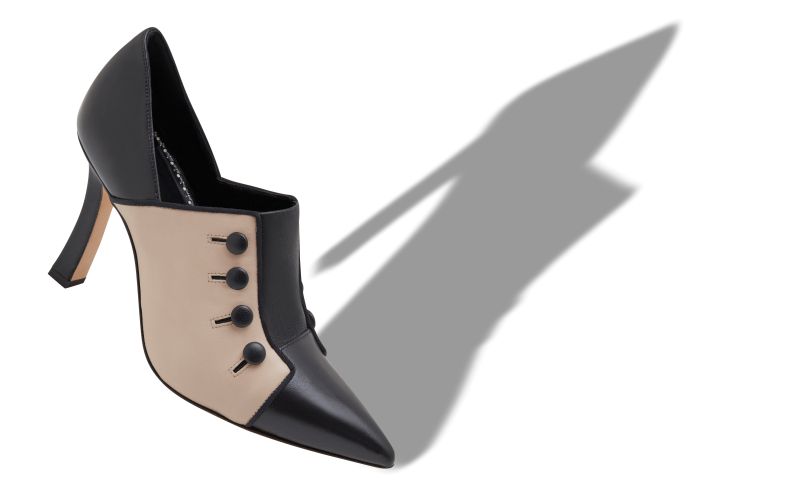 Sisygambis, Beige Nappa Leather Shoe Booties - US$1,195.00 