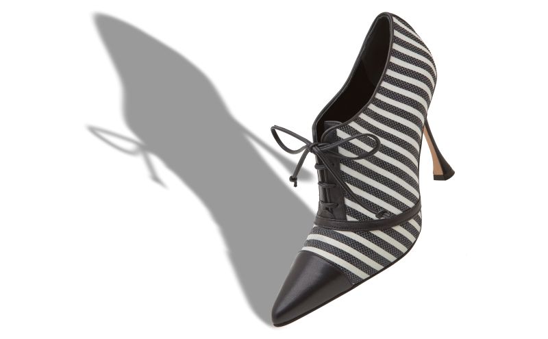 Houzamclo, Black and White Cotton Shoe Booties - €995.00