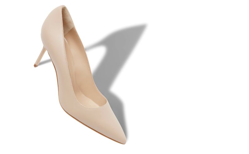 Bb calf 70, Beige Calf Leather Pointed Toe Pumps - CA$1,115.00 