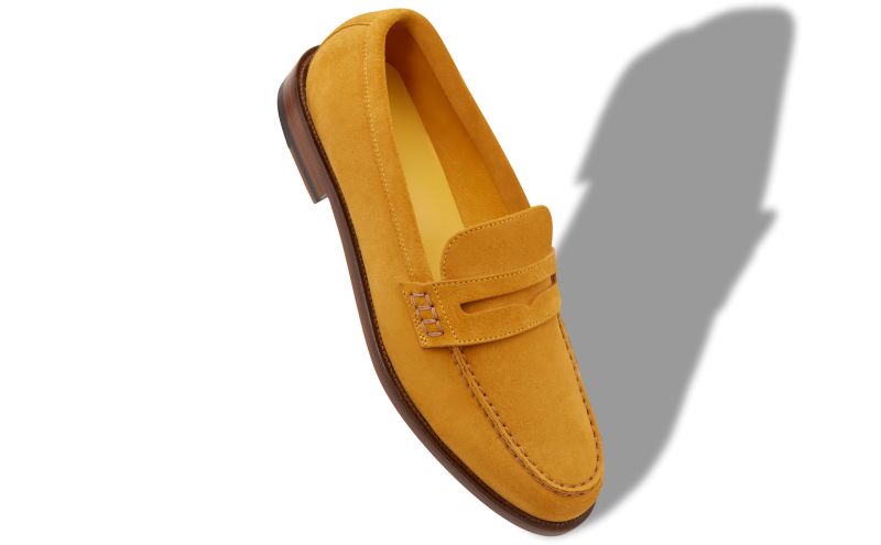 Perry, Yellow Suede Penny Loafers  - US$895.00 