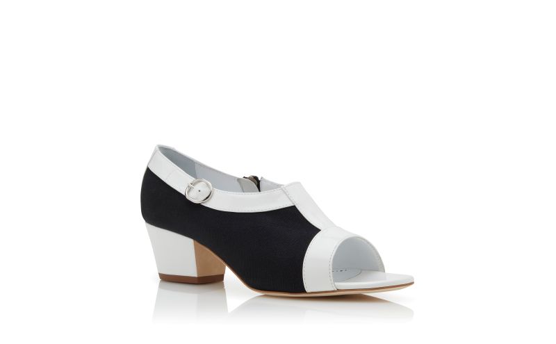 Watani, White and Black Cotton Open Toe Sandals - CA$1,265.00