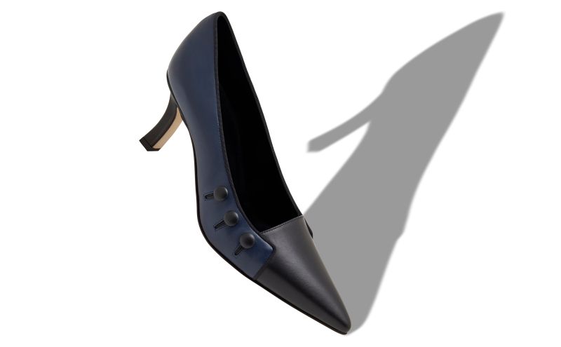 Stateira, Navy Blue Nappa Leather Pumps - €845.00 