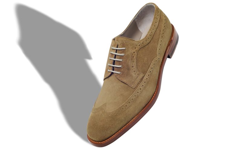 Tamarak, Beige Suede Lace-Up Oxfords - US$423.00
